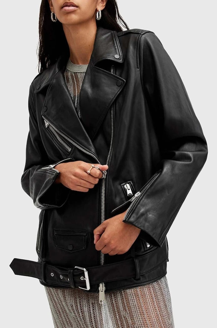 Кожено яке AllSaints BILLIE