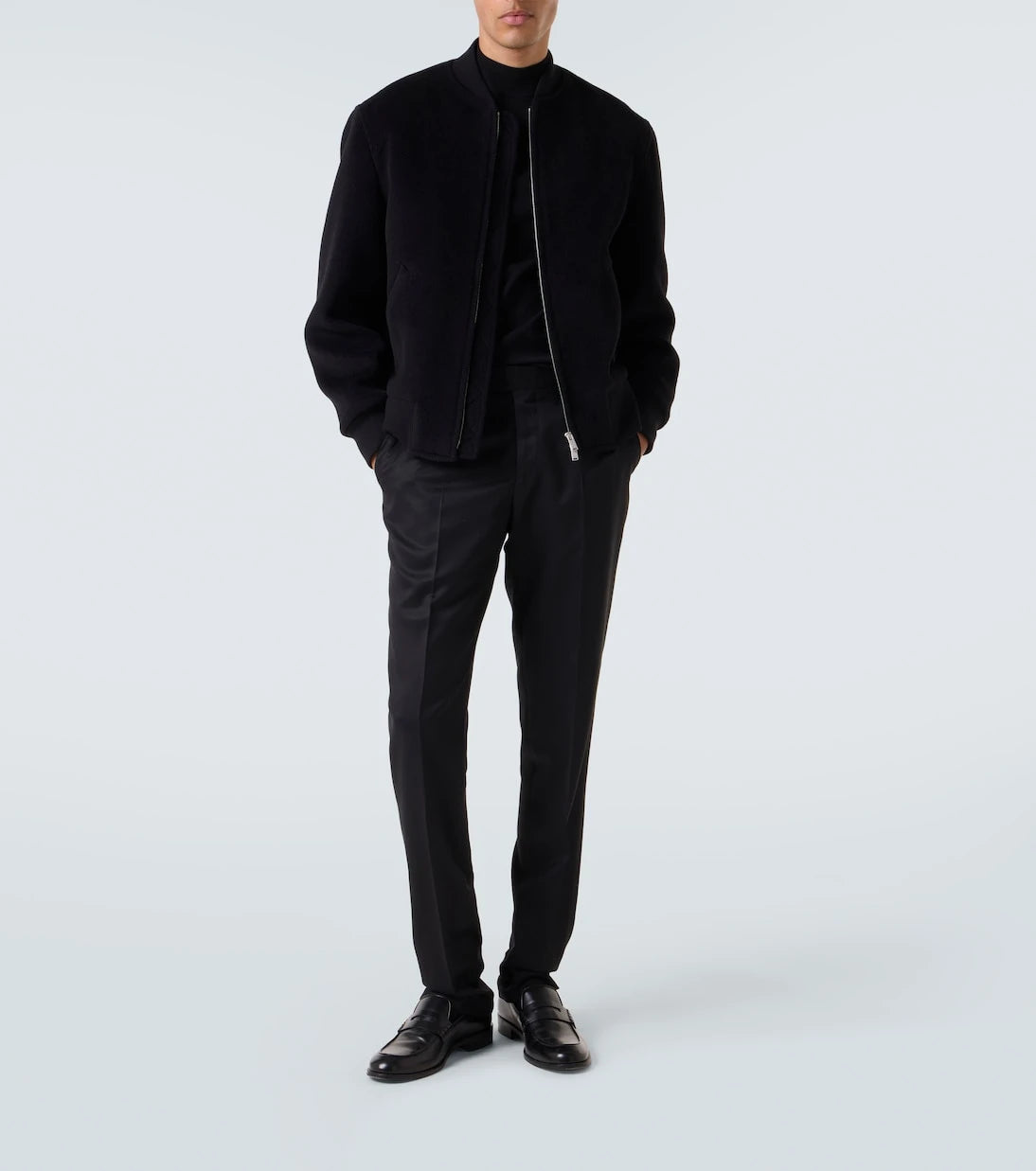 Lardini - Single-pleated wool straight pants