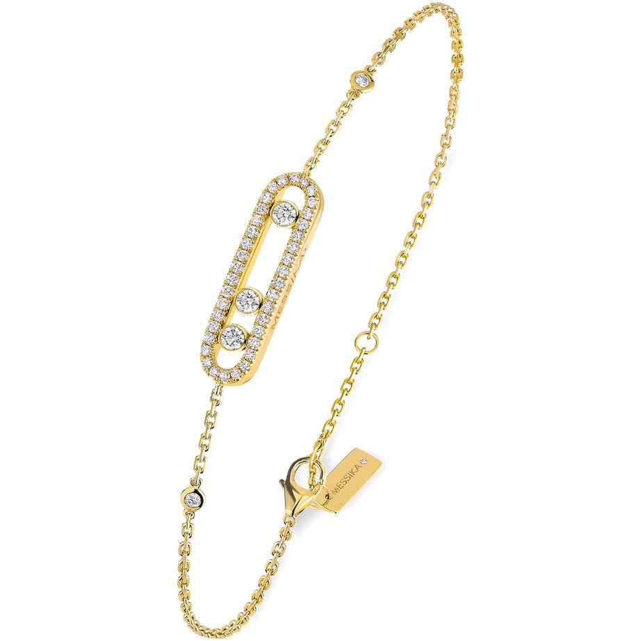 Yellow Gold and Diamond Baby Move Classique Bracelet