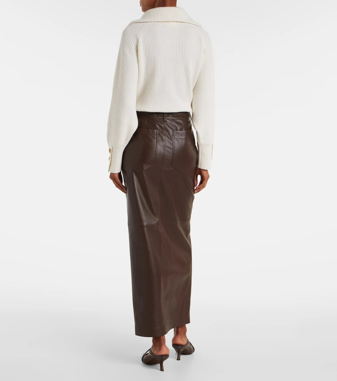 Brunello Cucinelli - Leather maxi skirt