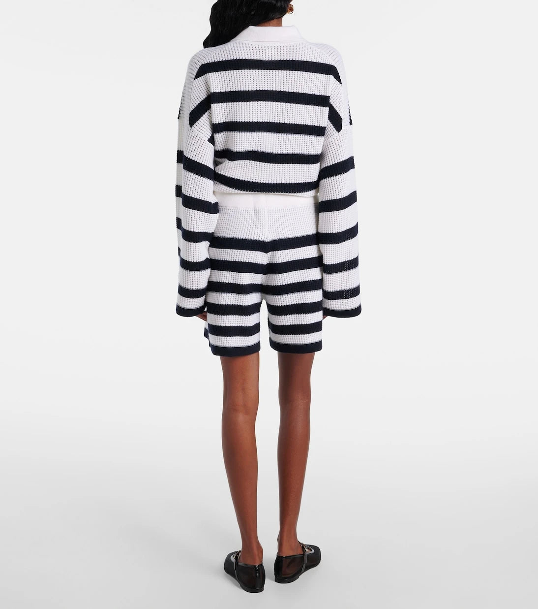 Jardin des Orangers - Striped cashmere shorts