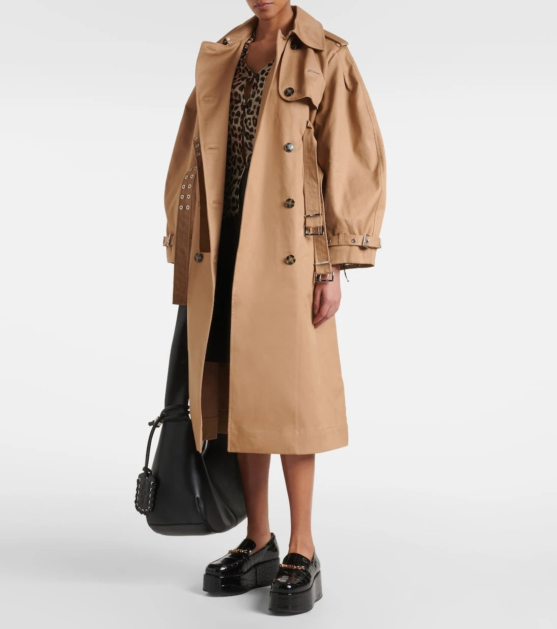 Ganni - Cotton trench coat