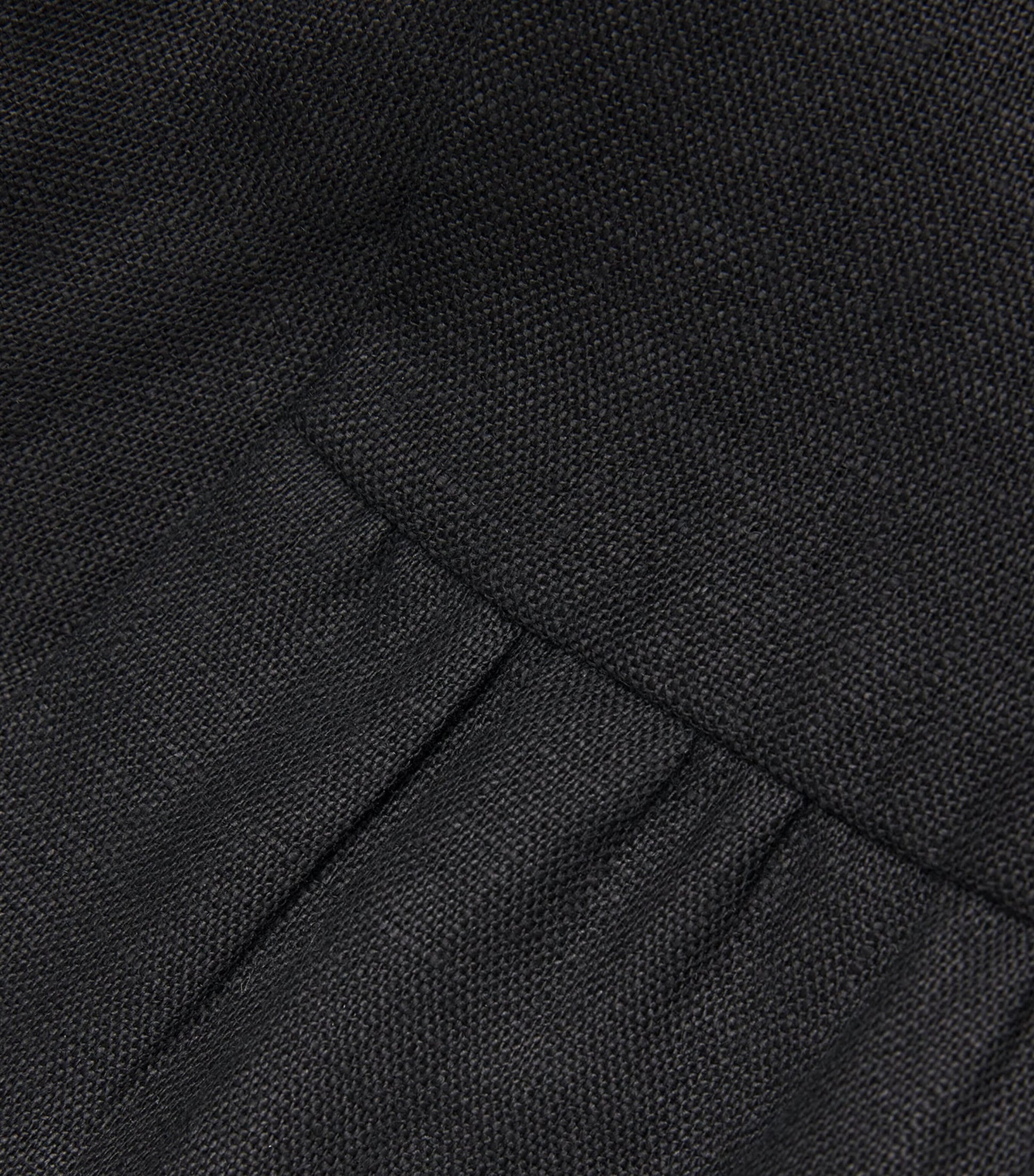 Posse Black Linen Matilda Midi Skirt