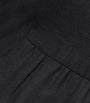 Black Linen Matilda Midi Skirt