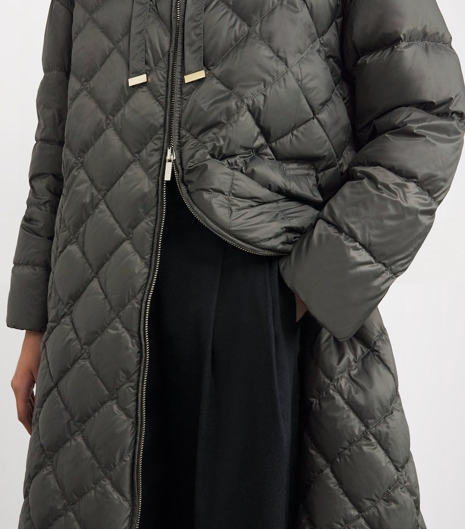 Green The Cube Diamond-Quilted Parka