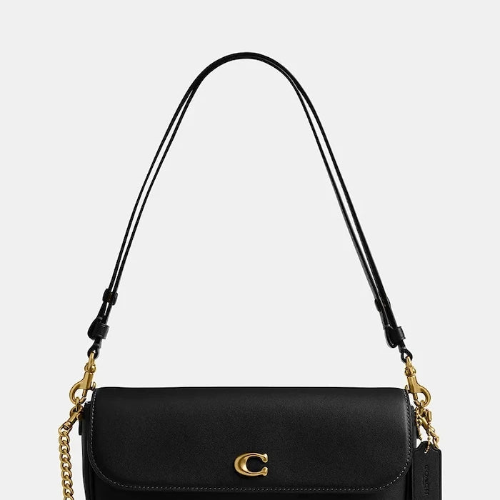 Кожена чанта Coach Brook Flap Chain Bag