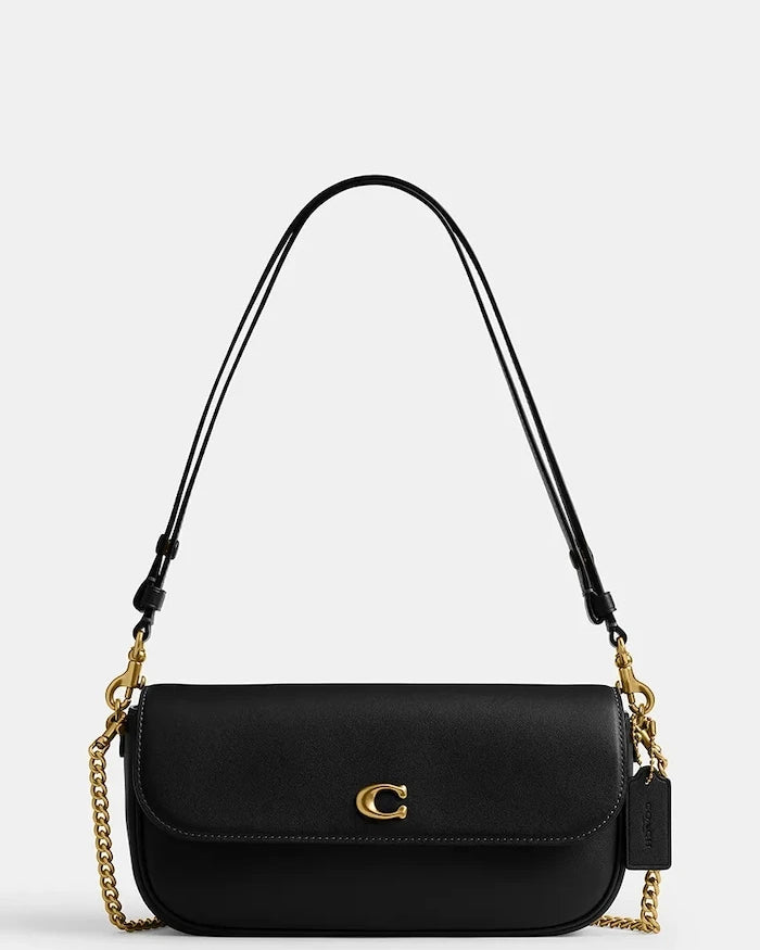 Кожена чанта Coach Brook Flap Chain Bag