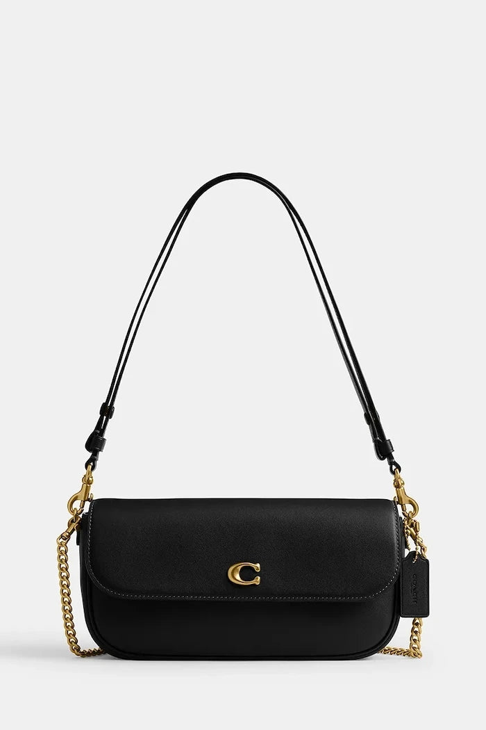 Кожена чанта Coach Brook Flap Chain Bag