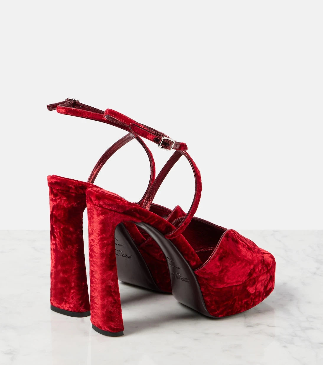 Jimmy Choo - Karli 125 velvet platform sandals