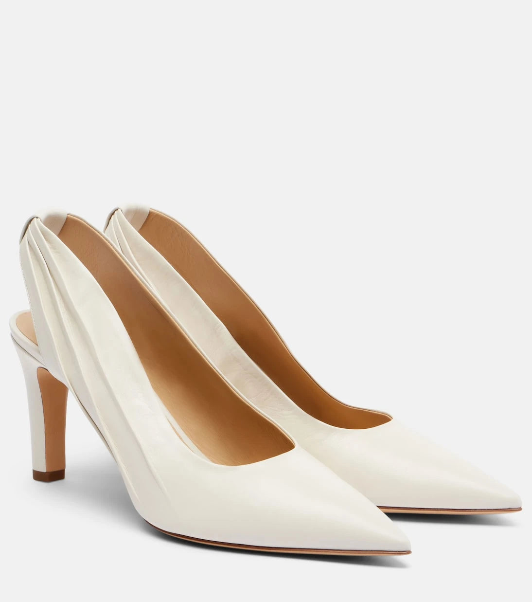 Gabriela Hearst - Amari 90 leather slingback pumps