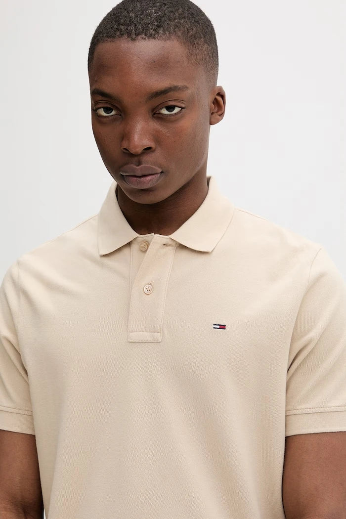 Tommy Jeans тениска с яка мъжка от памук