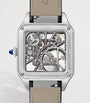 Large Steel Santos-Dumont Skeleton Watch 43.5mm