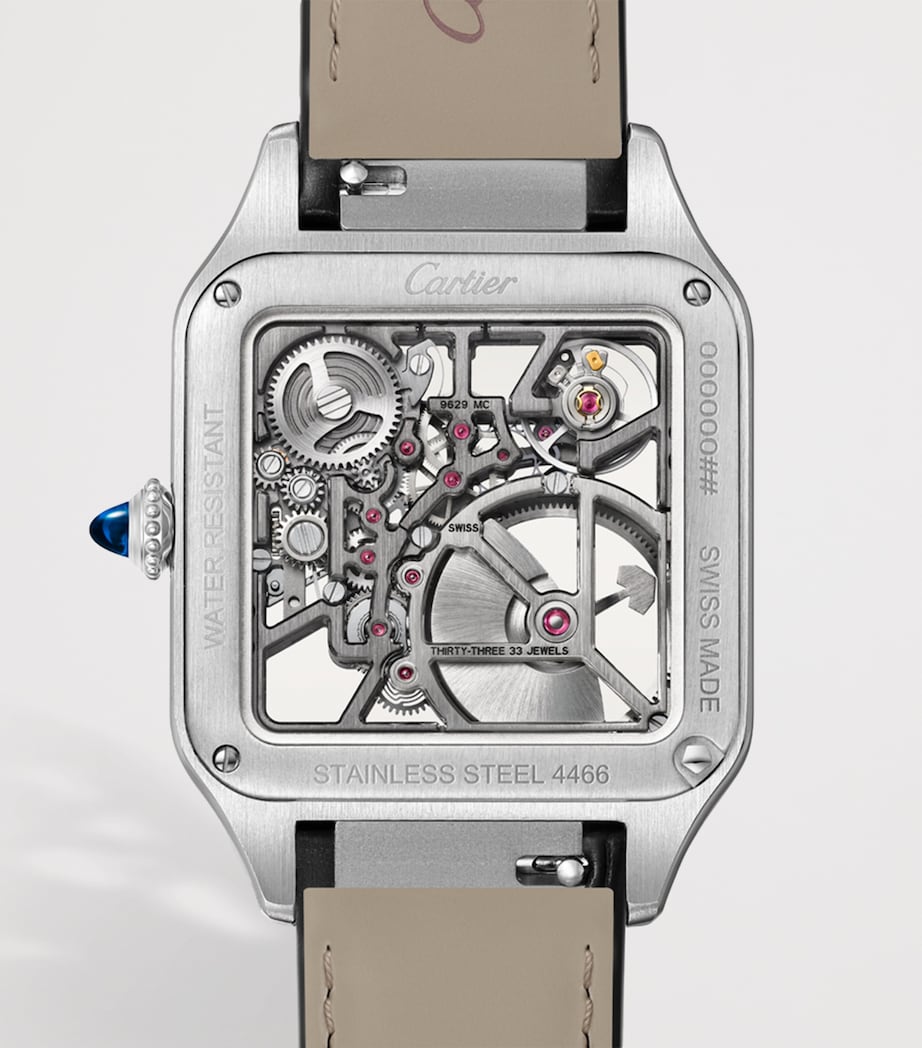 Large Steel Santos-Dumont Skeleton Watch 43.5mm