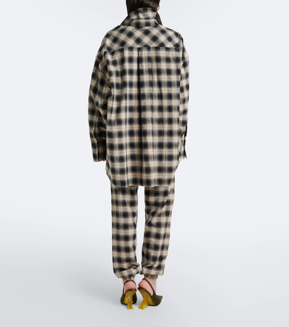 The Attico - Checked cotton sweatpants