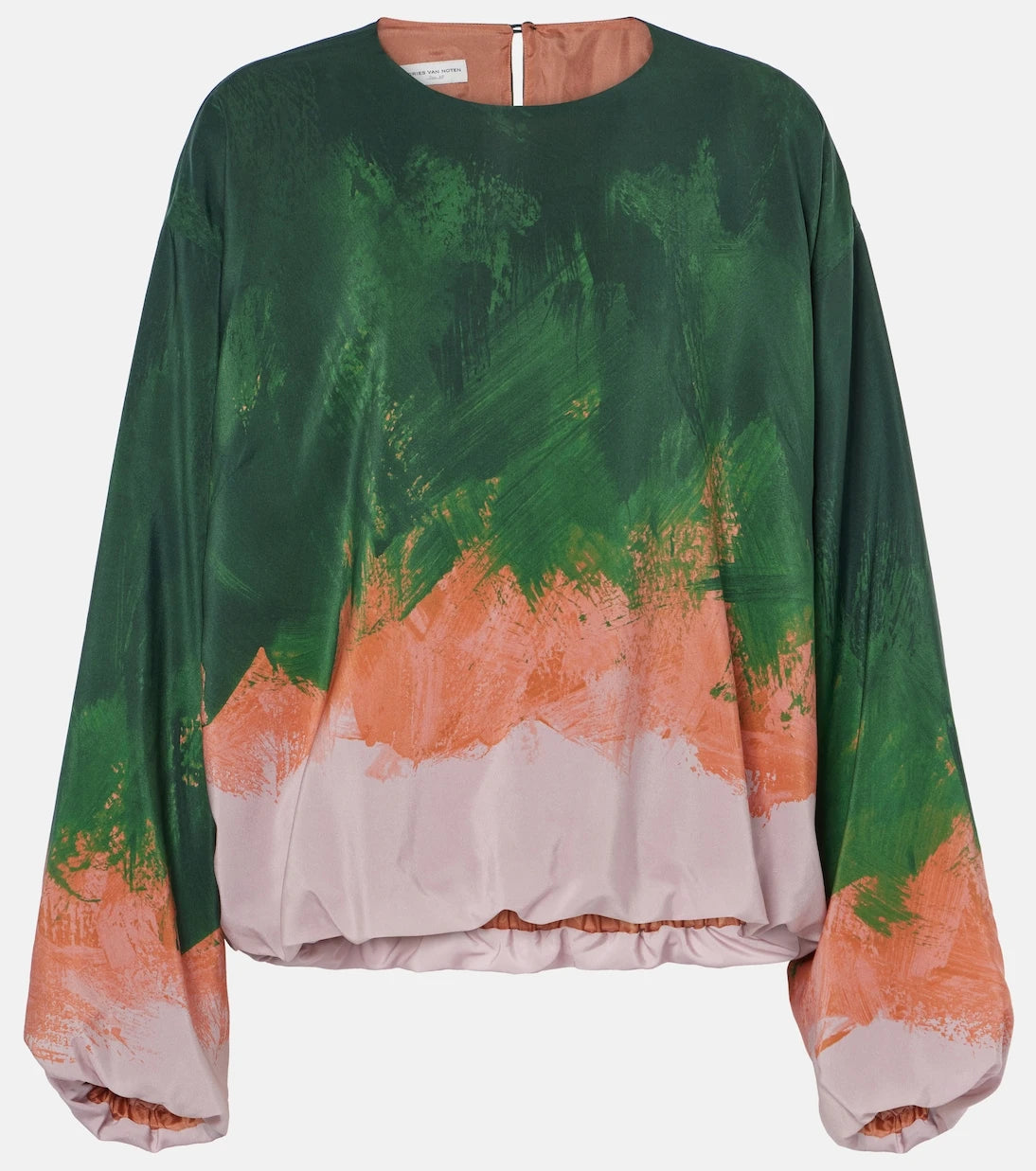 Dries Van Noten - Ombre ipek karışımlı bluz