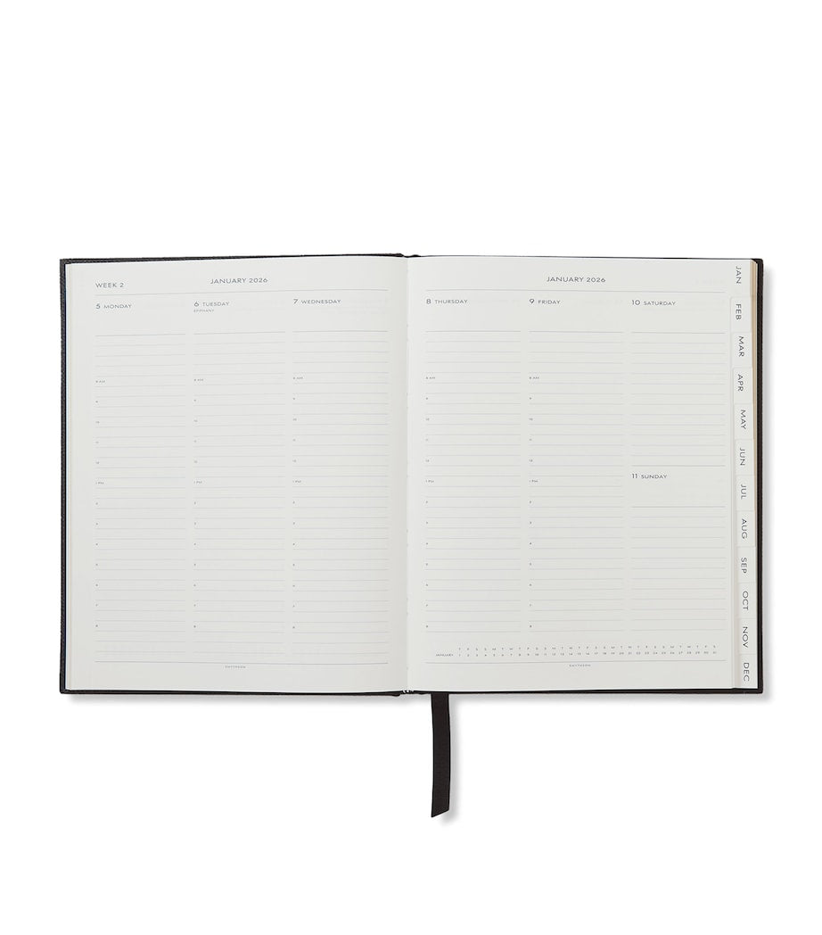 Panama Leather Kings Desk Diary