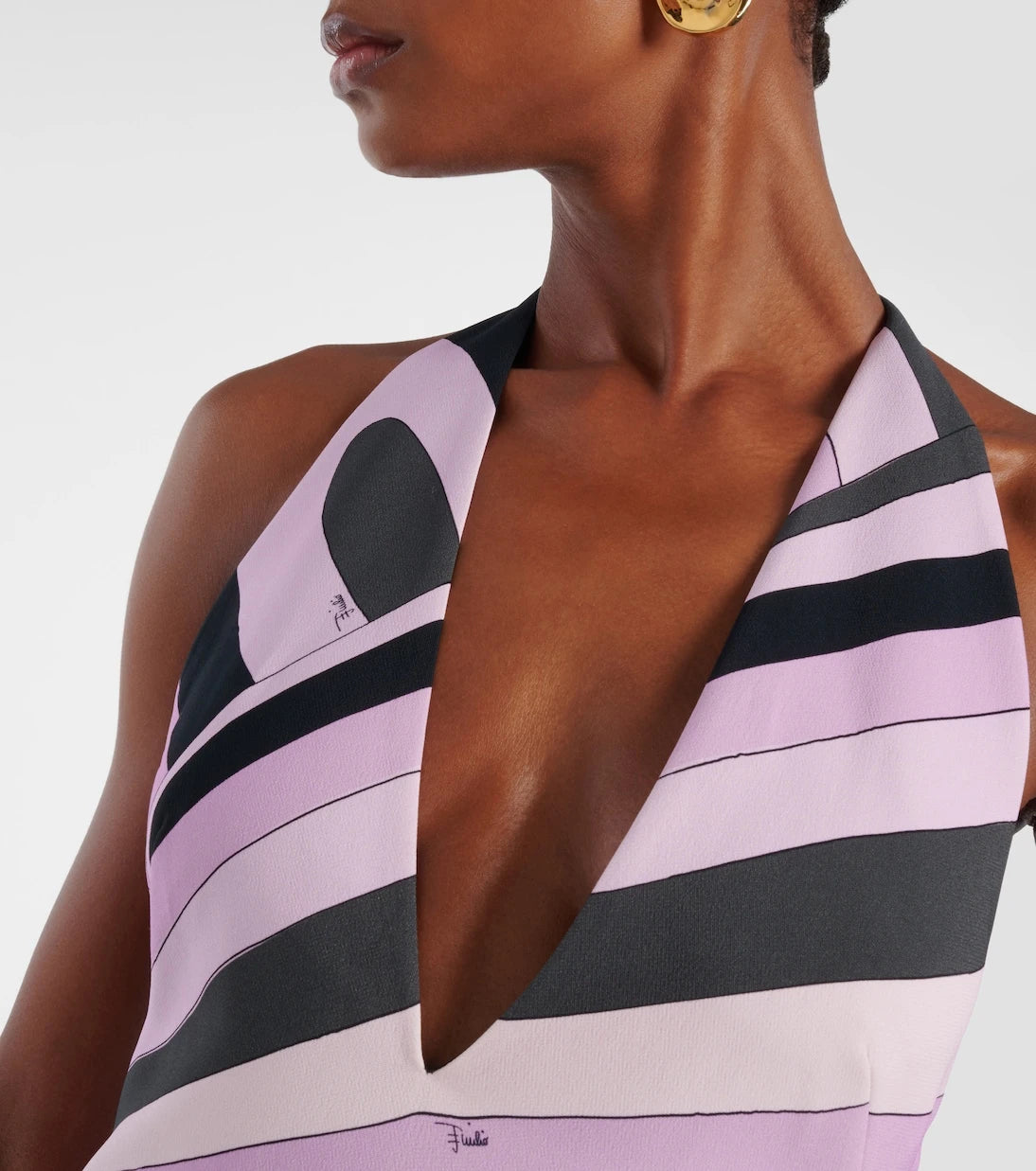 Pucci - Iride halterneck satin gown