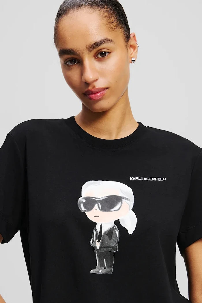 Памучна тениска Karl Lagerfeld IKON AQUARELLE