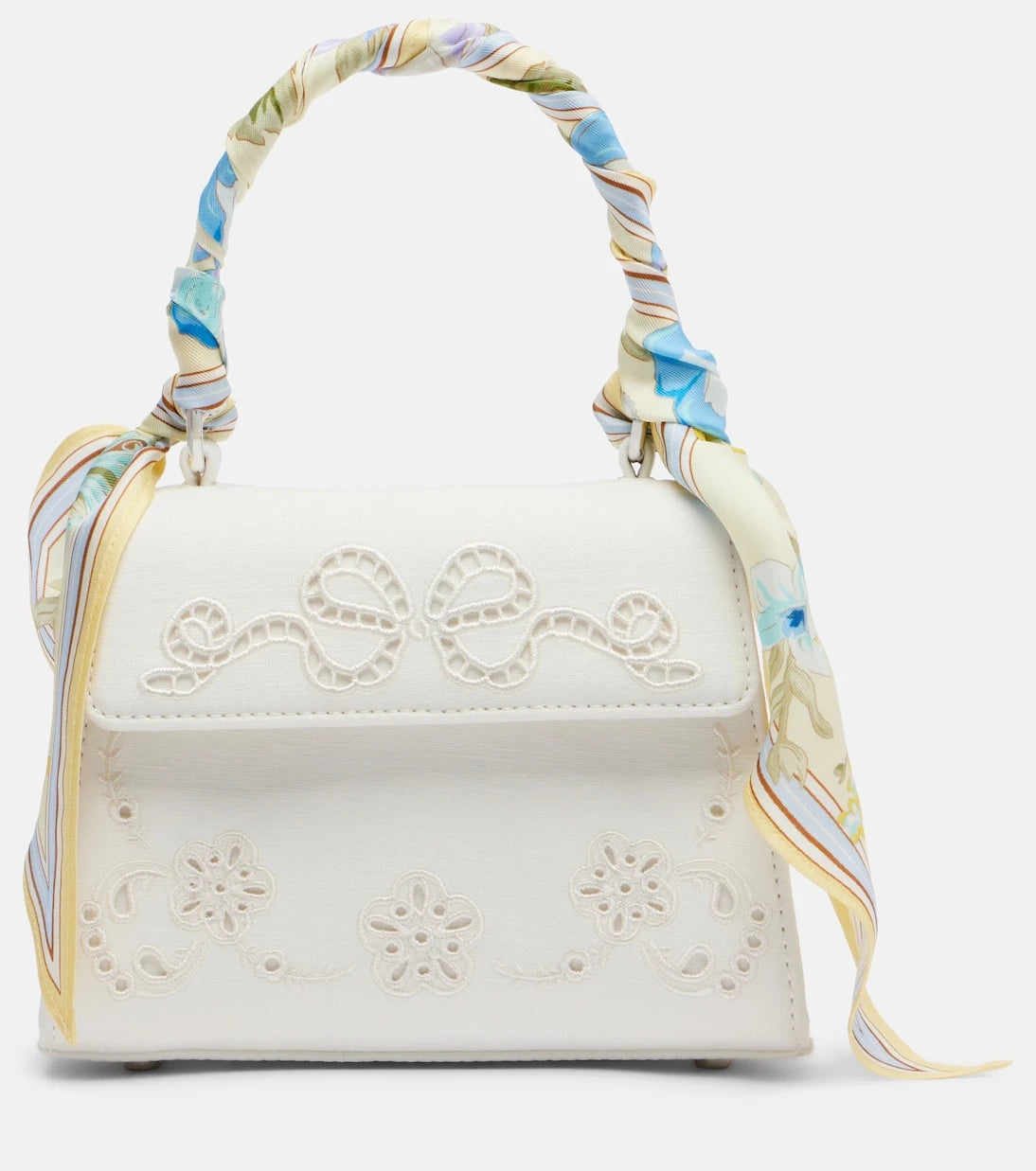 Self-Portrait - Bow embroidered top-handle bag