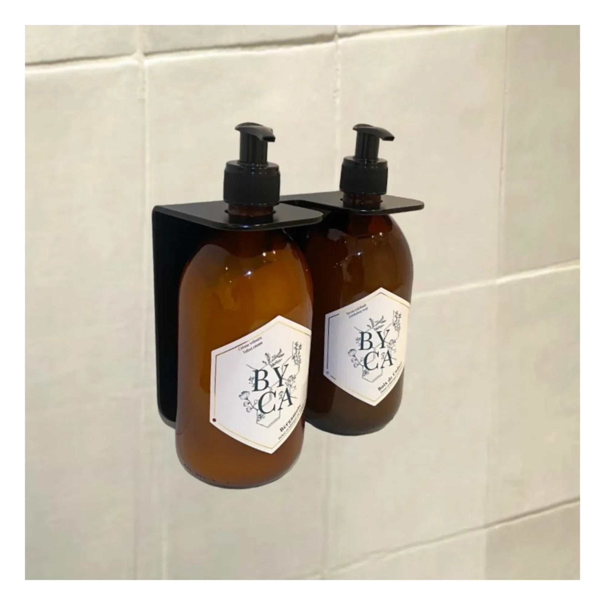 Byca - Double wall mount  | Black