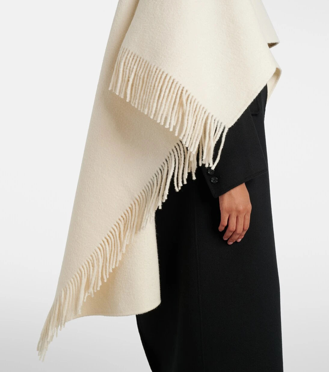 Toteme - Fringed wool-blend poncho