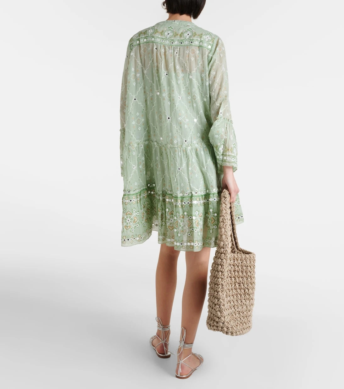 Juliet Dunn - Embroidered cotton minidress