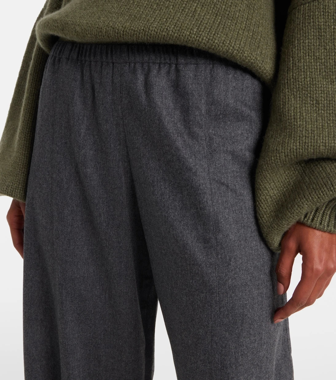 Khaite - Clover wool barrel-leg pants