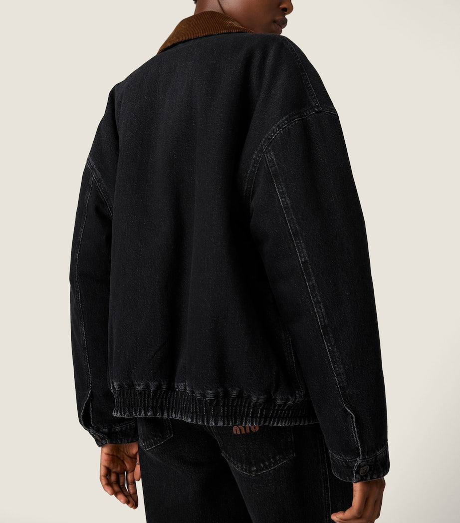 Black Logo Denim Jacket