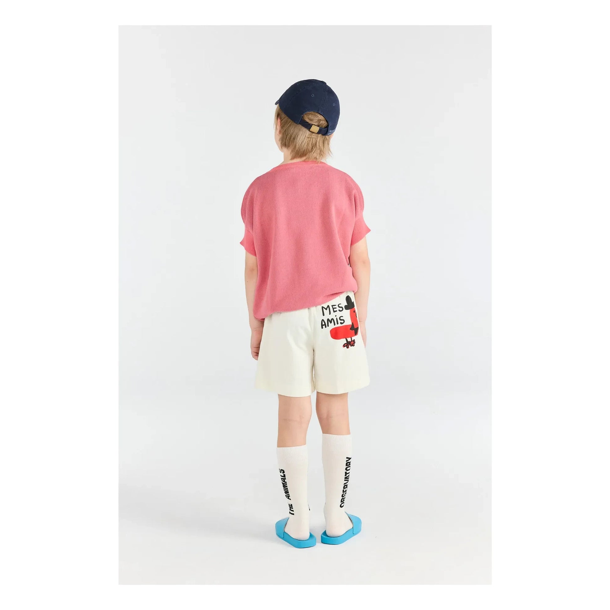 The Animals Observatory - Bat Short Sleeve Sweater | Pink
