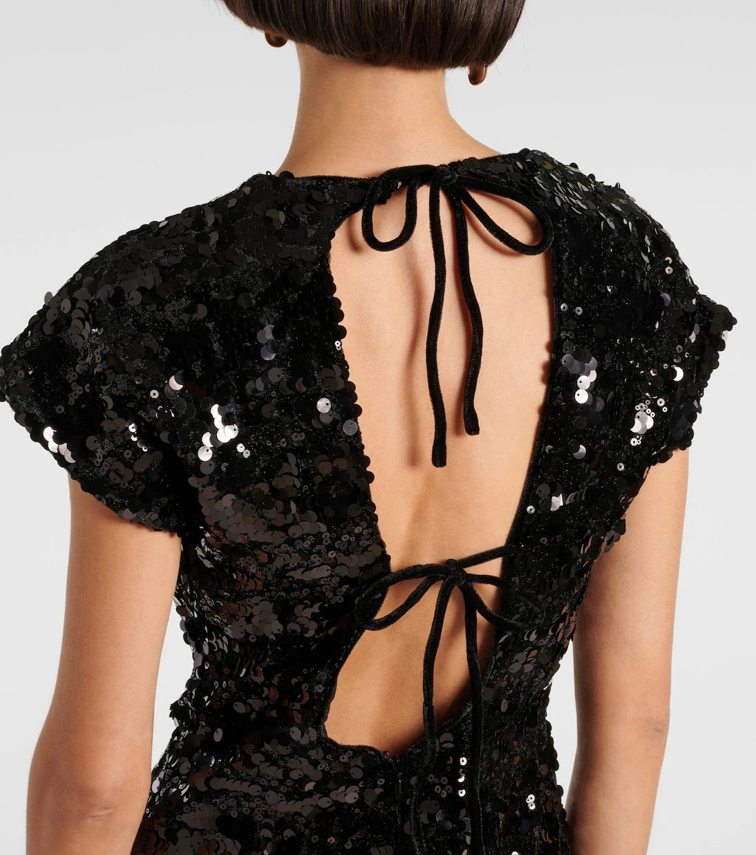 Ganni - Sequined velvet minidress