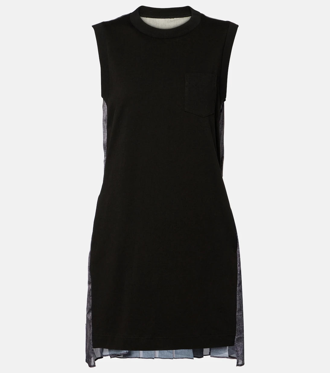 Sacai - Knitted cotton minidress