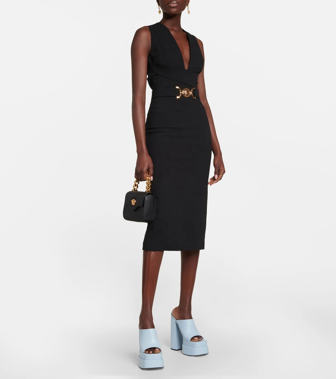 Versace - Leather platform mules