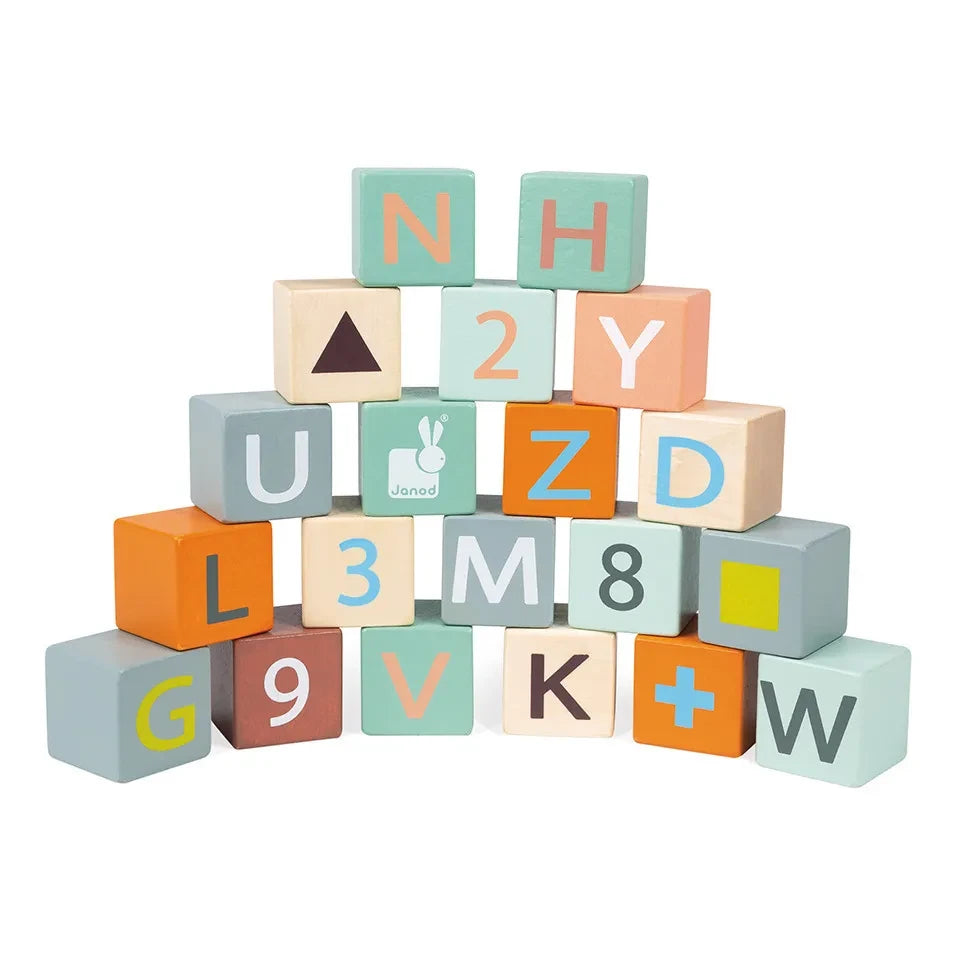 Janod - Abacus Cart 20 Cubes