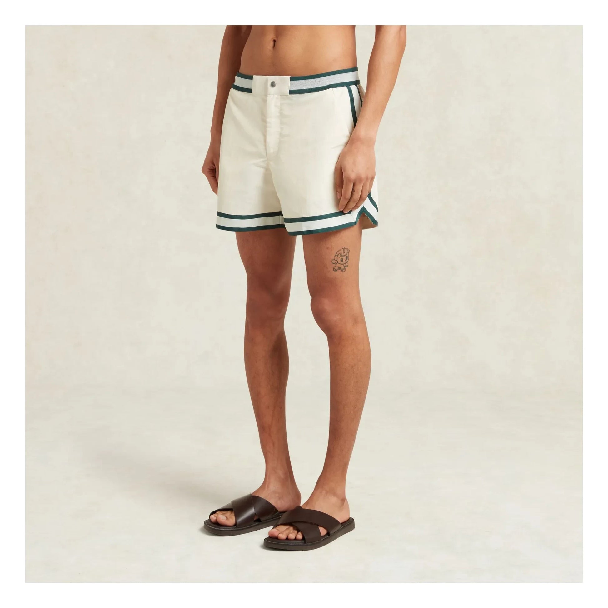 Ché Studios - Baller Swim Shorts | White - Ivory