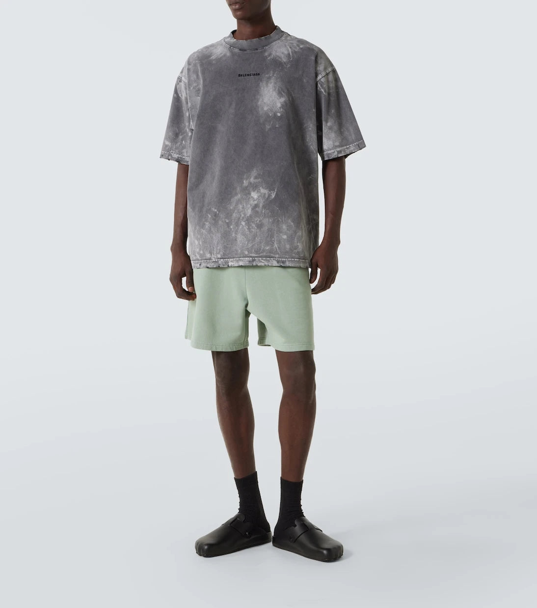 Balenciaga - Logo cotton jersey shorts