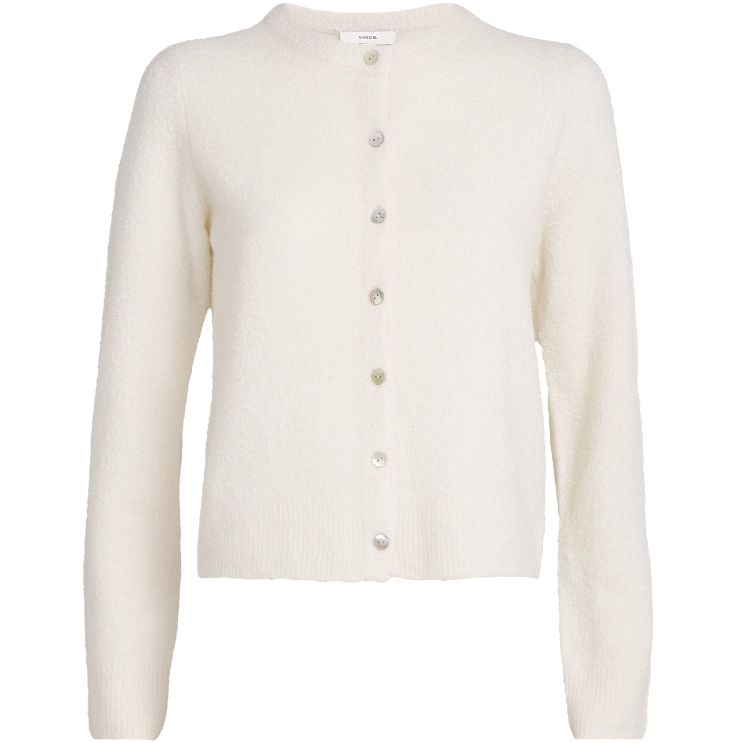 Vince White Soft Bouclé Cardigan