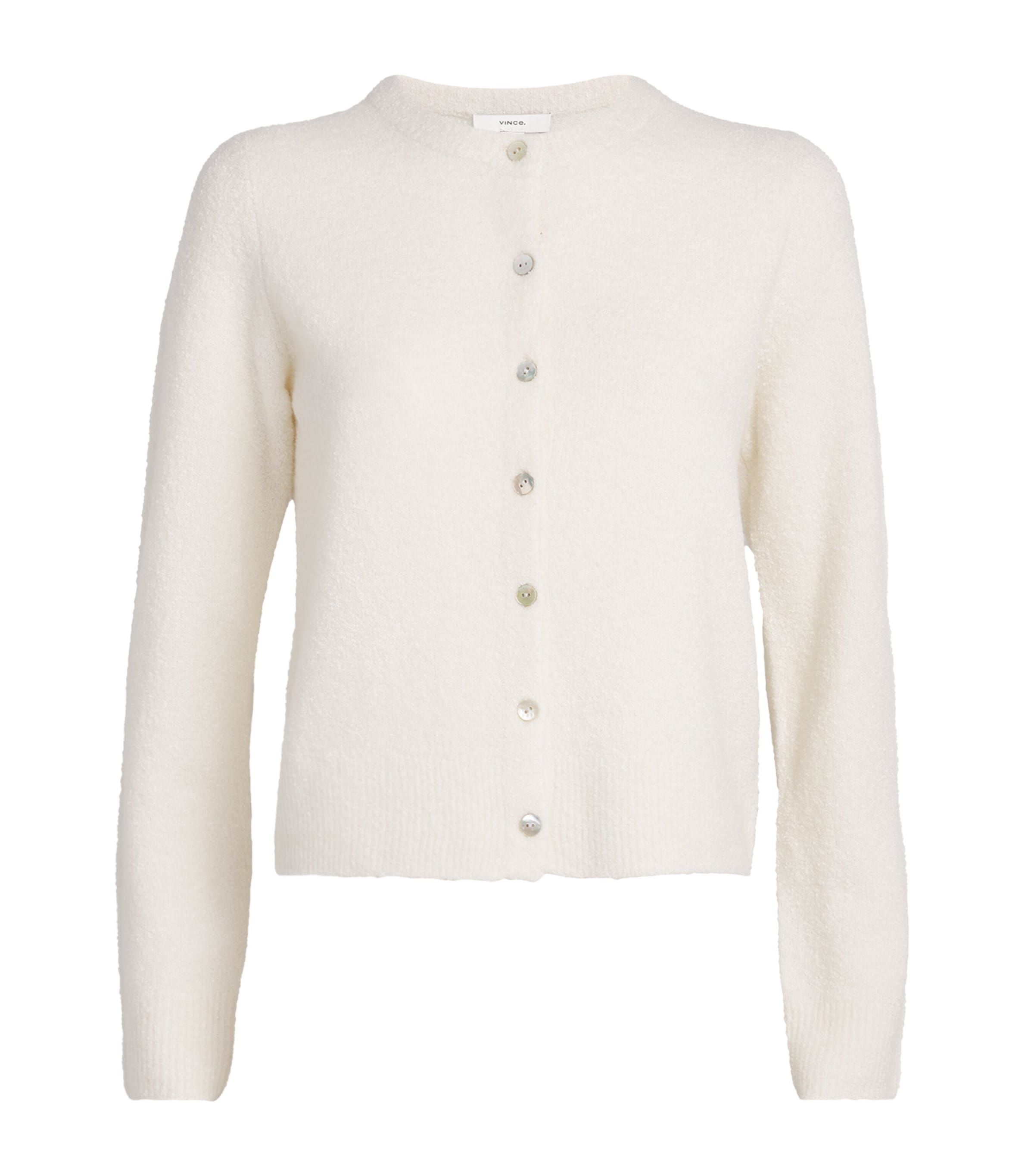 Vince White Soft Bouclé Cardigan