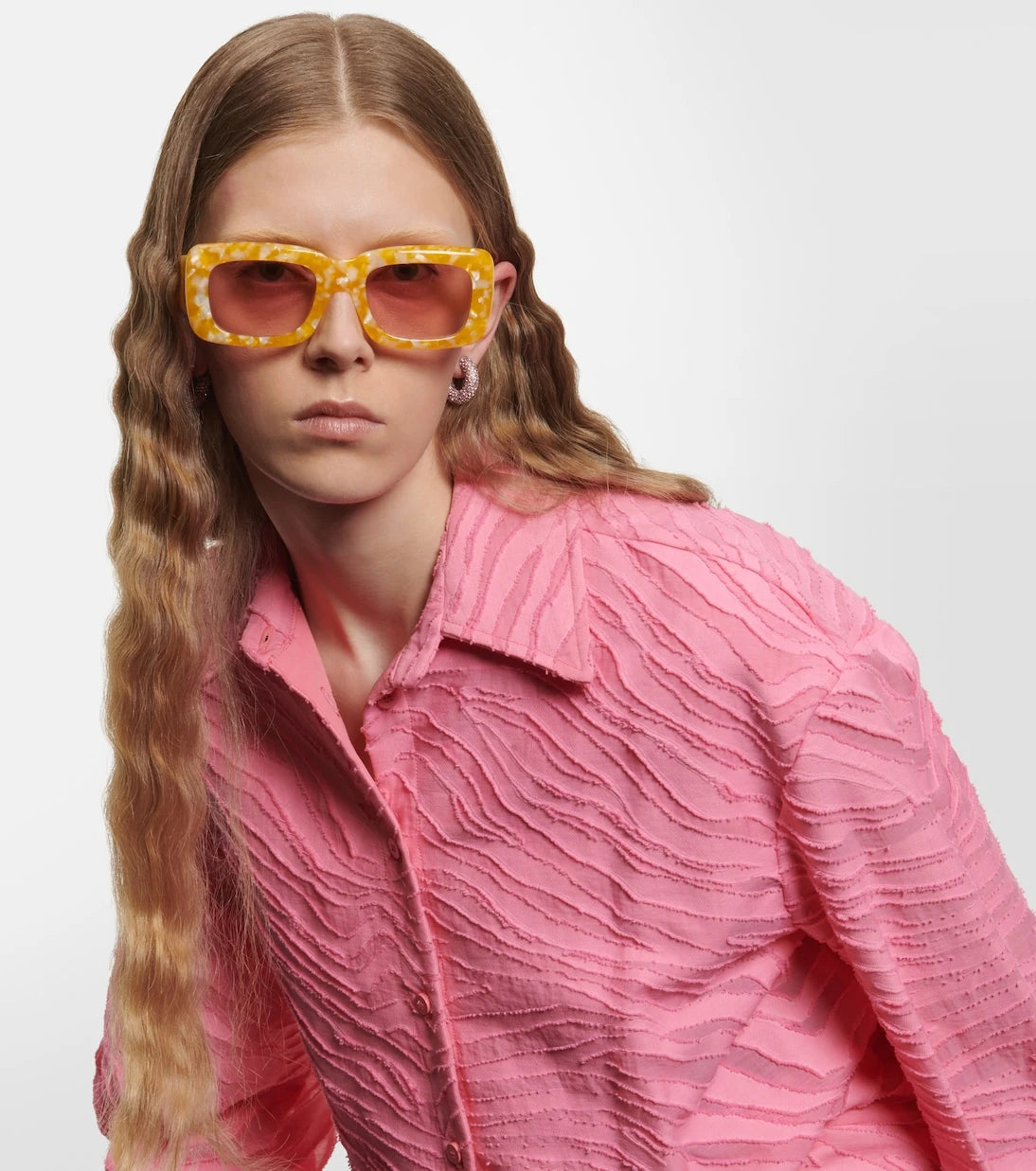 The Attico - x Linda Farrow Marfa rectangular sunglasses