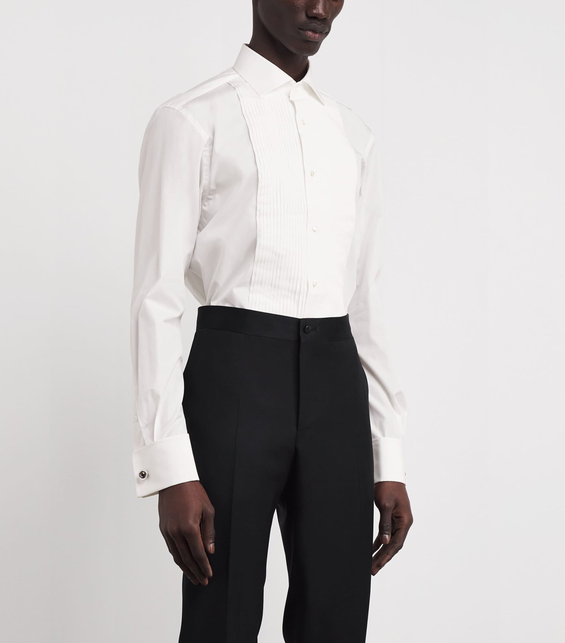 Ralph Lauren Purple Label Sea Island Cotton Tuxedo Dress Shirt