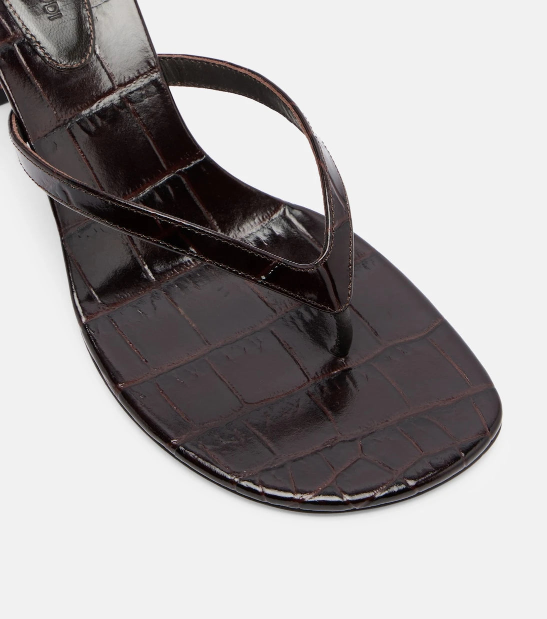 Amina Muaddi - Juliette croc-effect leather thong sandals