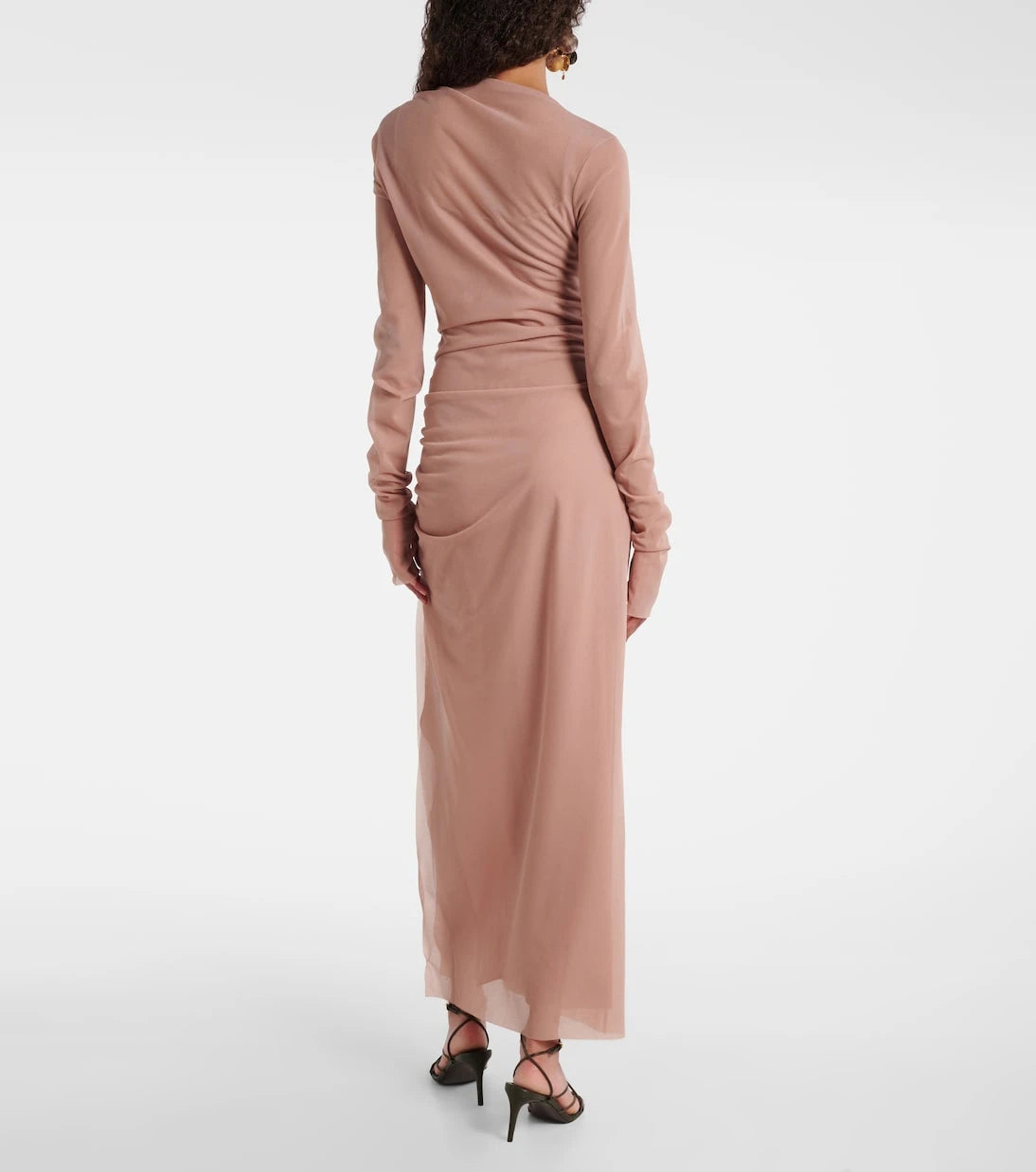 SIR - Ruby draped sheer maxi dress