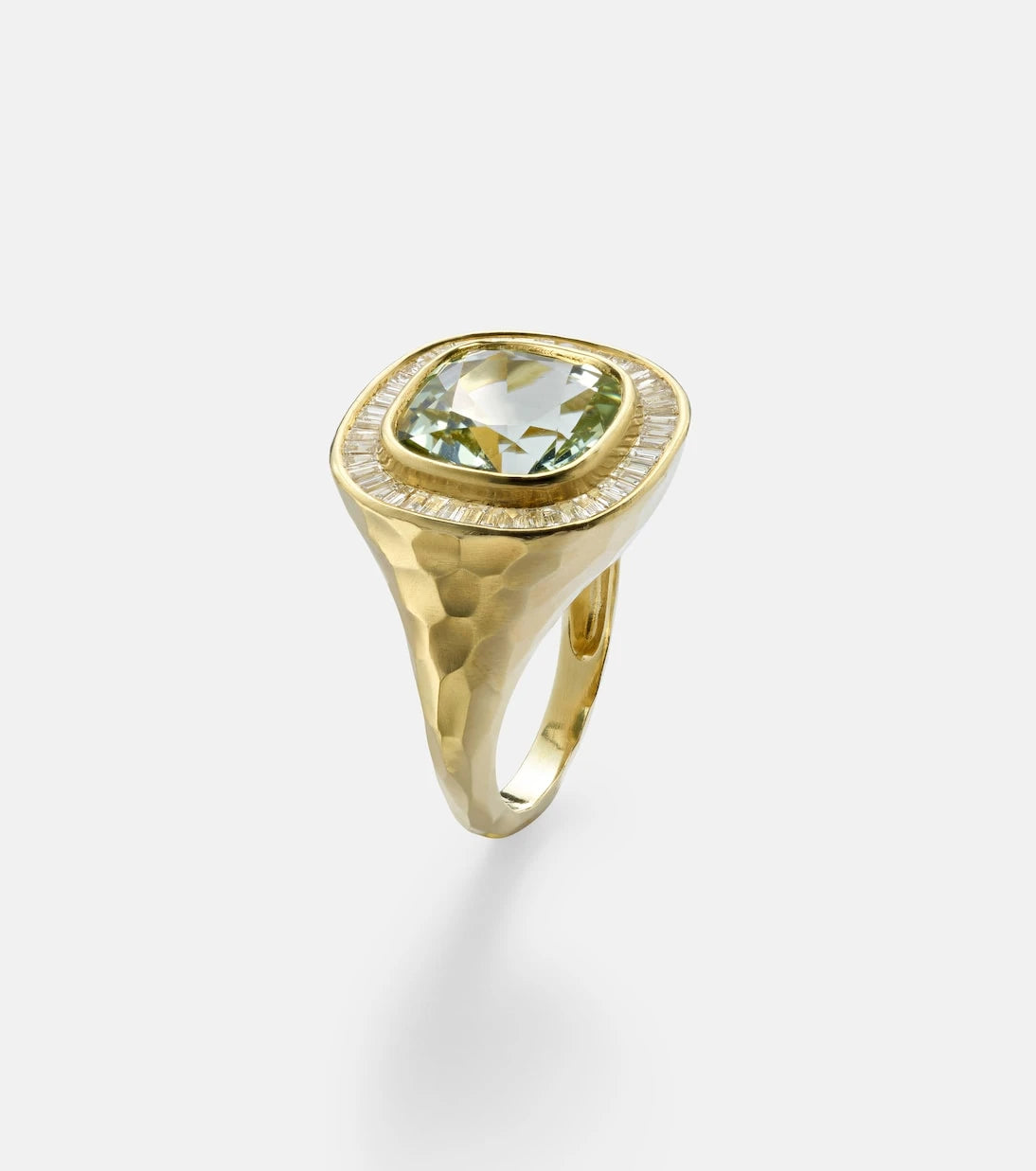 Octavia Elizabeth - Chroma 18kt gold ring with diamonds and beryl