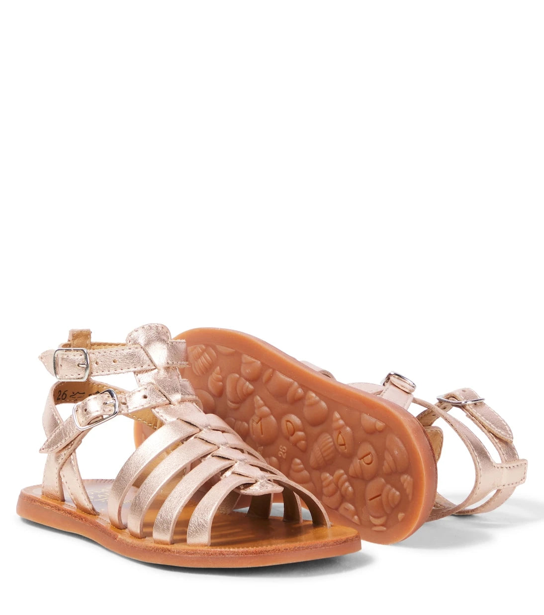 Pom d'Api - Plagette Gladiator metallic leather sandals