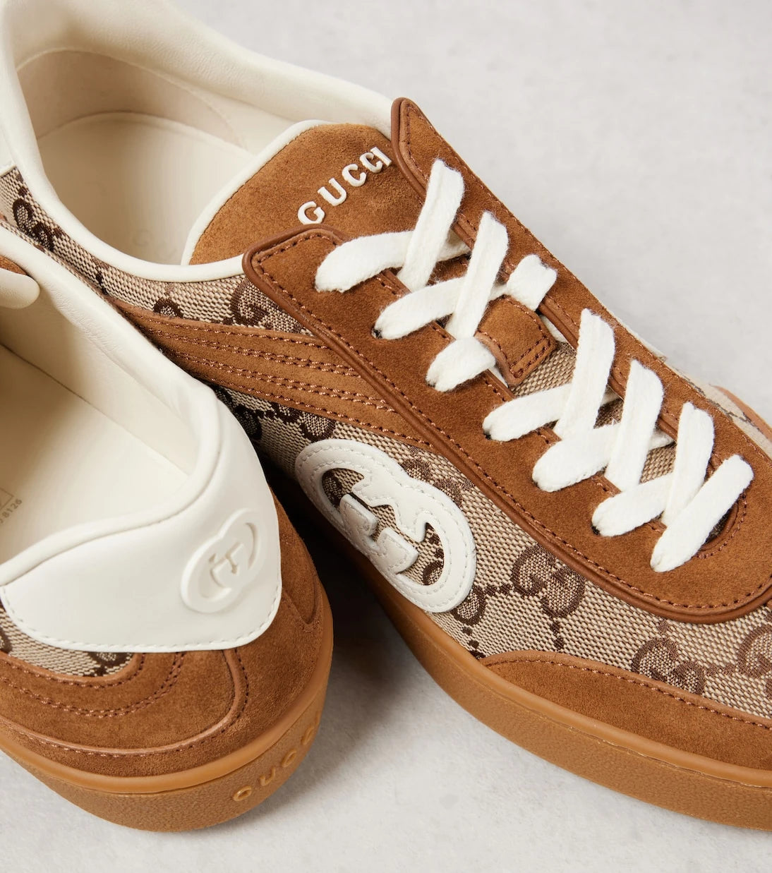 Gucci - Interlocking G GG Canvas suede sneakers