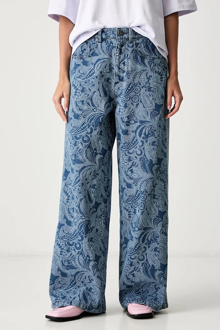 Kadın wide leg kot pantolon Liberty