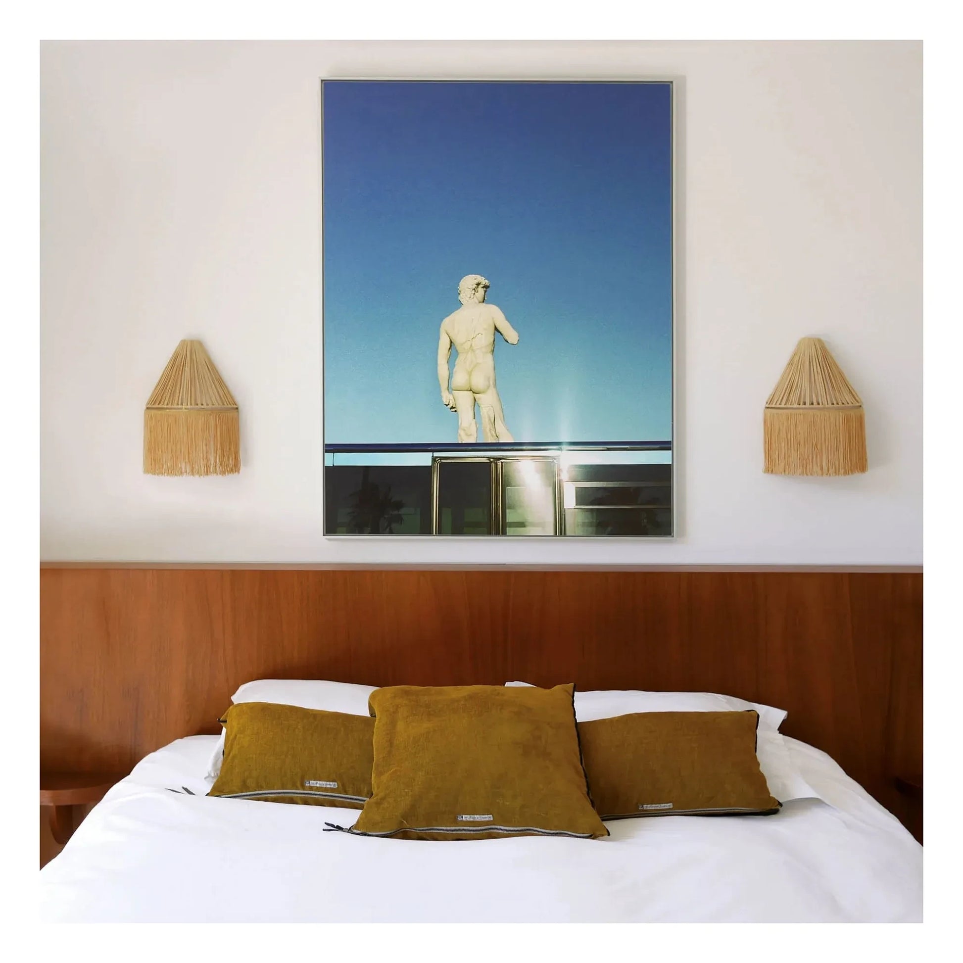Honoré - Raffia wall lamp | Gold