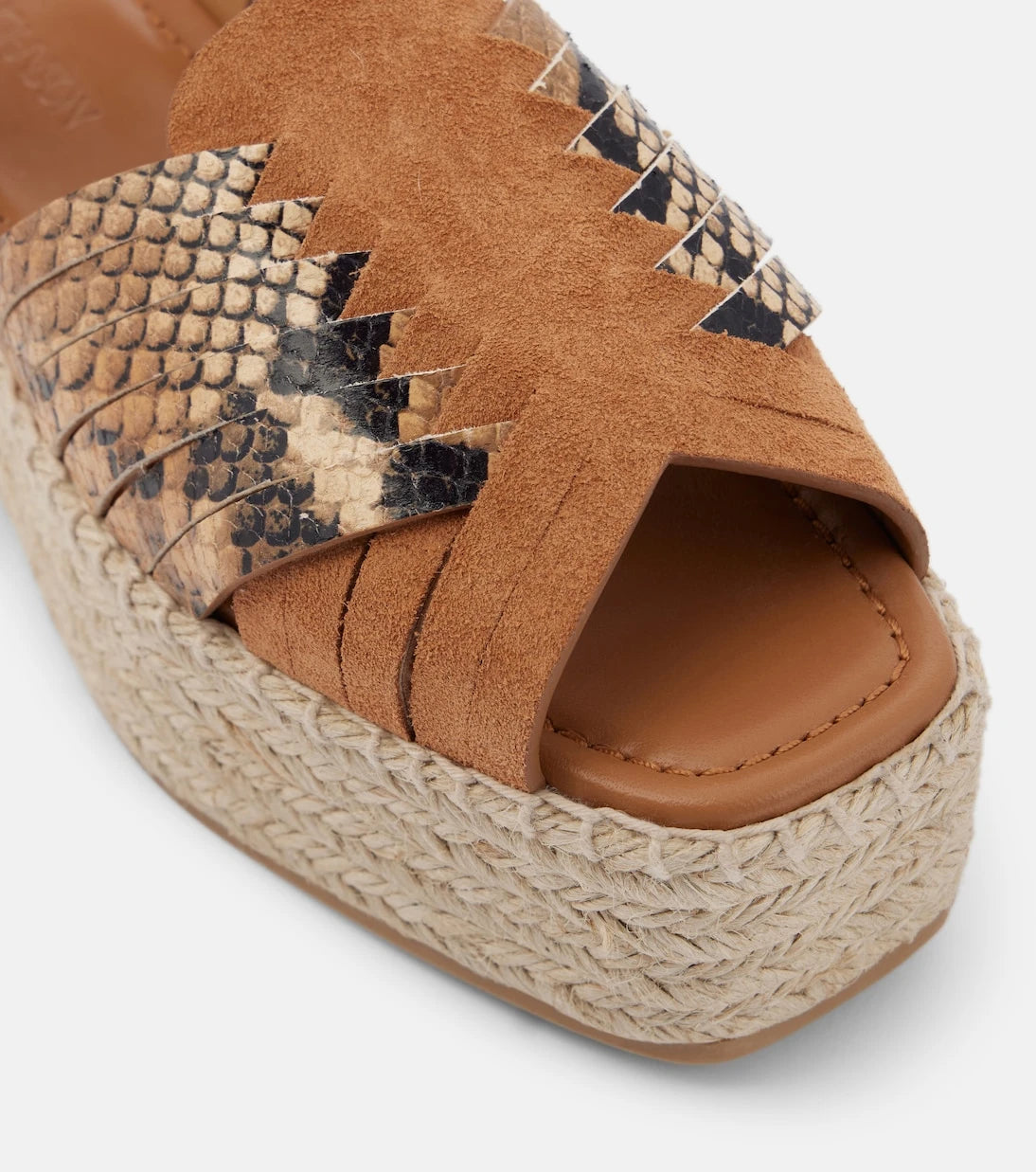 Ulla Johnson - Elsa snake-effect leather espadrilles