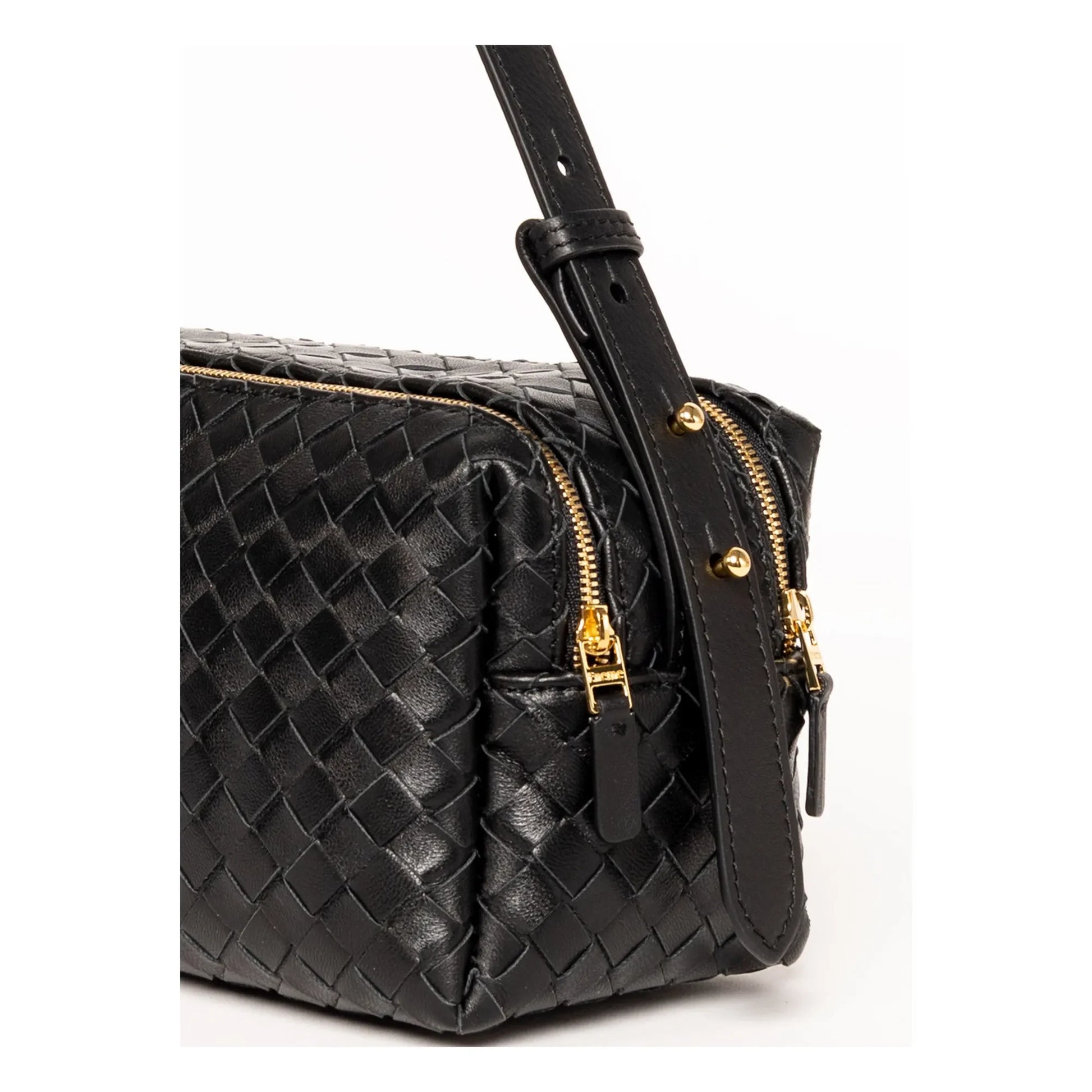 Elleme - Braided Leather Pencil Bag | Black