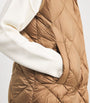Beige Down Water-Repellent Quilted Gilet