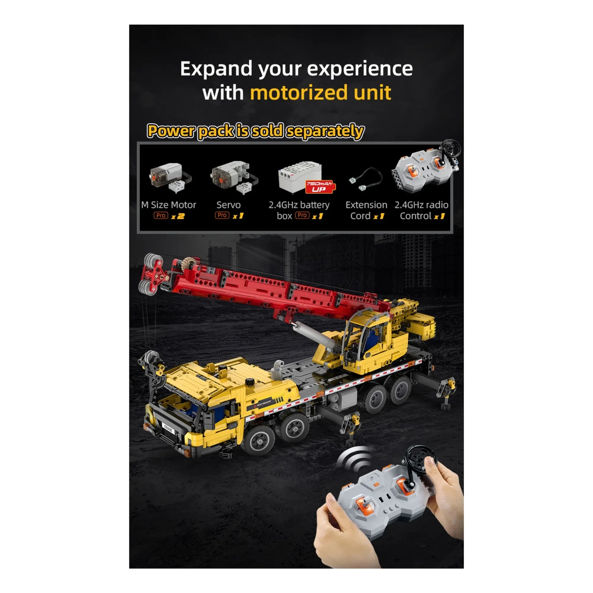 Cada - Construction kit Multi-purpose crane truck - 1,831 parts